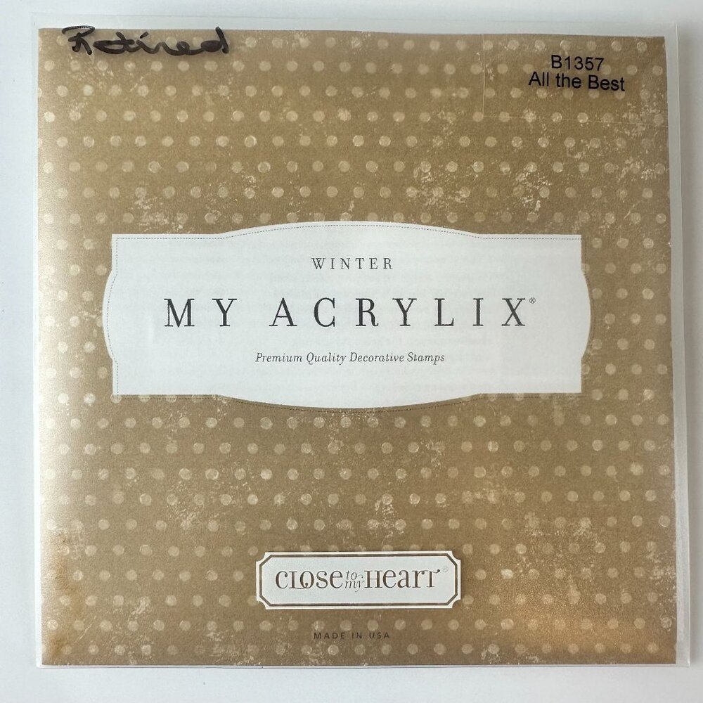 My Acrylix CTMH Stamps Winter B1357 All The Best - Picture 2 of 2